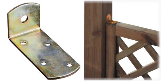 50,0 PZ Di PIASTRA 732 ANGOLARE PANNELLI ACC TROP 30X30X70 MM