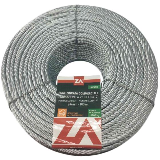 50,0 MT Di CAVETTO ACCIAIO 72F D 14 MM