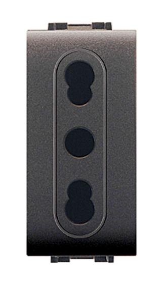 12,0 PZ Di LIFE ART.4045 PRESA BIVALENTE NERO