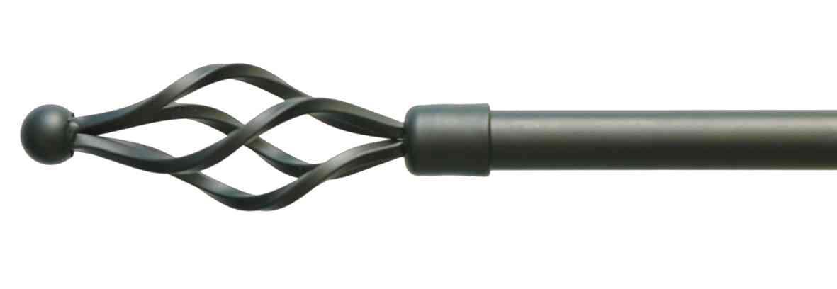 4,0 PZ Di BASTONE ACCIAIO A STRAPPO D 19 NERO 170-300 PIGNA 