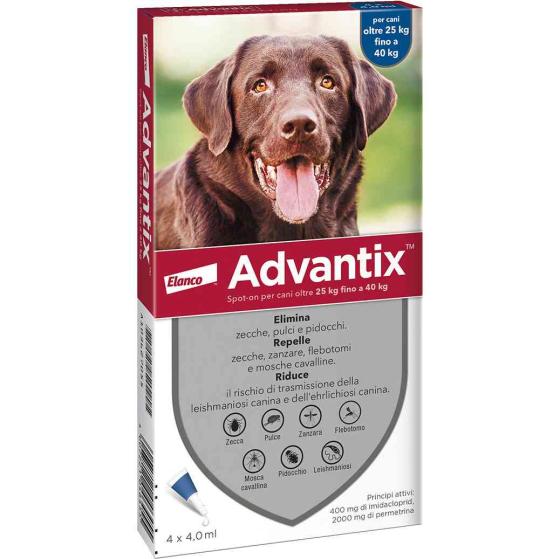 1,0 PZ Di BAYER ADVANTIX SPOT ON 6 PIPETTE CANI 25-40 KG