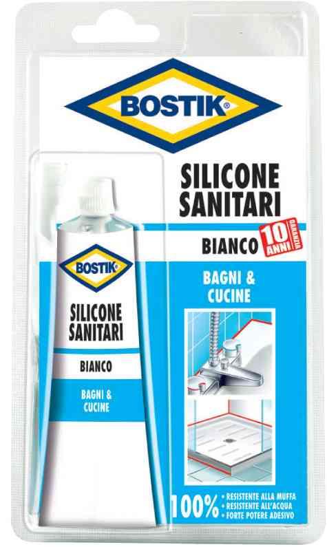 12,0 PZ Di BOSTIK SILICONE SANITARI BLISTER 60 ML BIANCO BLIS