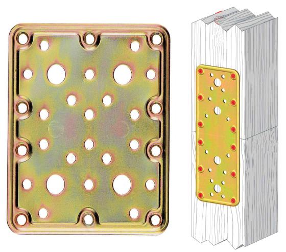 25,0 PZ Di PIASTRA 776 DIRITTA ACCIAIO TROPIC 100X 80 MM