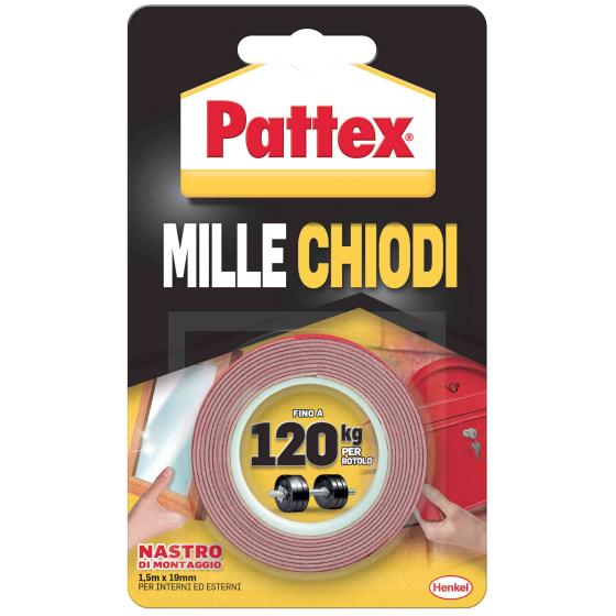 12,0 PZ Di MILLECHIODI NASTRO BIADESIVO DI MONTAGGIO