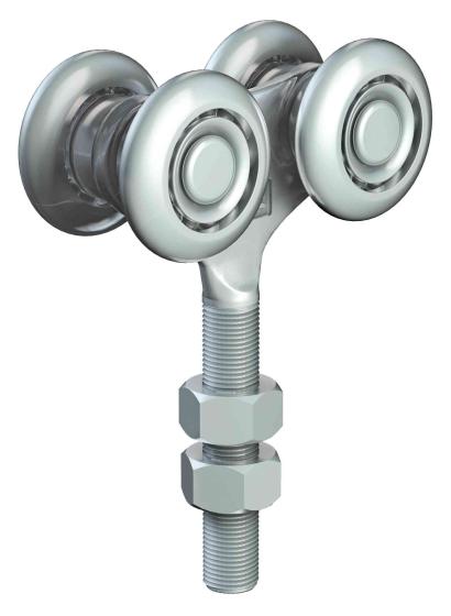 1,0 PZ Di OMGE   53 CARRELLO A 4 RUOTE D 38 MM PORT 220 KG