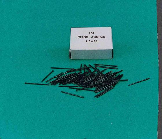 100,0 CF Di CHIODINI GRUPPINI ACCIAIO 7X20 MM SCATOLA 100 PZ