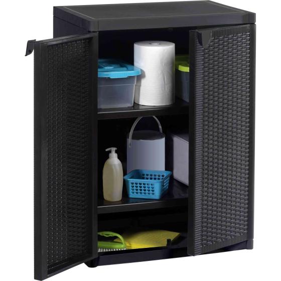 1,0 PZ Di ARMADIO RATTAN  CM.65X45X88H T/PIANI ANTRACITE