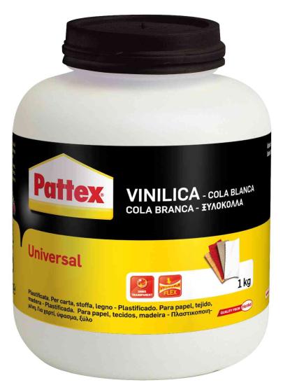 12,0 PZ Di PATTEX COLLA VINILICA UNIVERSALE 1 KG