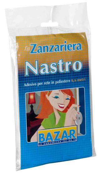 10,0 RT Di NASTRO ADESIVO ZANZARIERA POLIESTERE ROT 6,5 M BIA