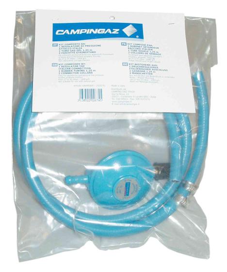 1,0 CF Di KIT REGOLATORE C/TUBO E FASCETTE PER BARBECUE GAS