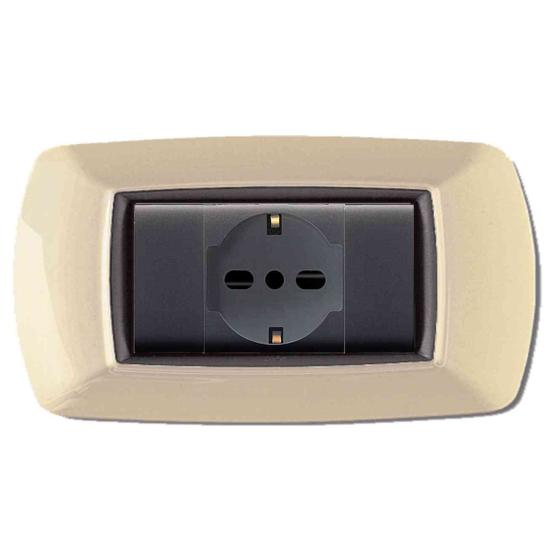 1,0 PZ Di PLACCA LIFE MOD. LIVING PLAST. AVORIO 4P