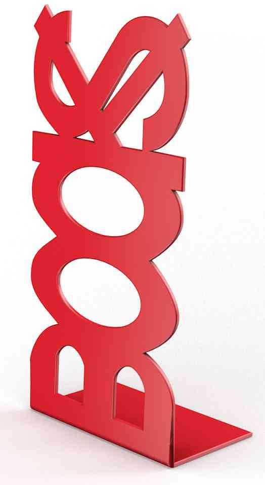 10,0 PZ Di FERMALIBRO IN ACCIAIO MOD.BOOKS ROSSO