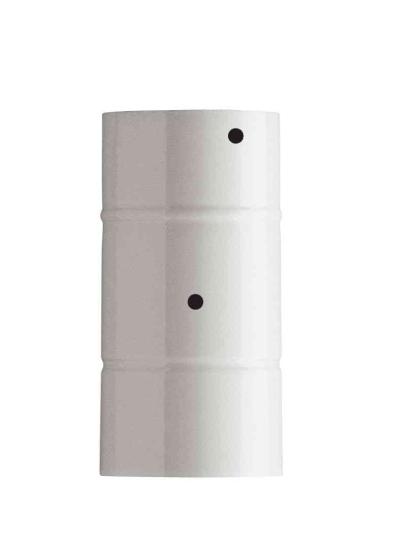1,0 PZ Di TUBO FORATO PER SERRANDE H 25 CM D 10 CM BIANC0