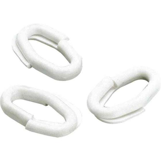 50,0 PZ Di ANELLO GIUNZIONE PER CATENA PLASTICA D 8 BIANCO