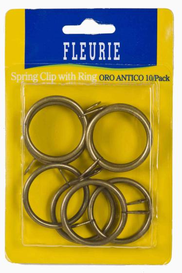 10,0 BL Di ANELLO BASTONE ACCIAIO A STRAPPO ORO ANT CF 10 PZ