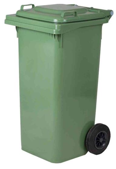 1,0 PZ Di PATTUMIERA 120 L CON RUOTE VERDE MP