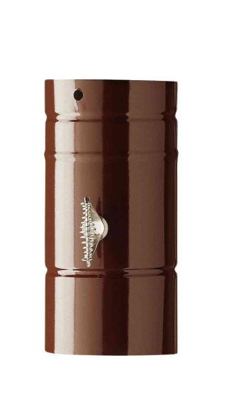 1,0 PZ Di TUBO FORATO PER SERRANDE H 25 CM D 12 CM MARRONE