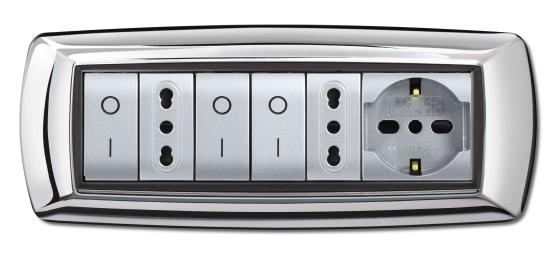 1,0 PZ Di PLACCA LIFE MOD. LIVING PLAST. CROMO  7P
