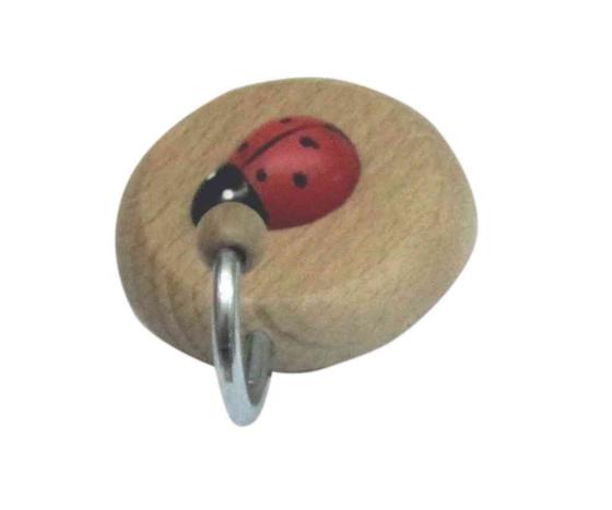 6,0 BL Di BL GANCIO ADESIVO IN LEGNO COCCINELLA 1 POSTO 2 PZ
