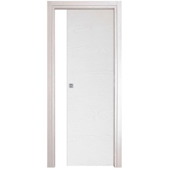 1,0 PZ Di PORTA MICROTEC 210X70 SCORREV. FRASSINO BIANCO