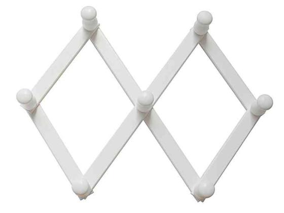 2,0 BL Di BL APPENDIABITI ESTENSIBILE A 7 GANCI BIANCO*
