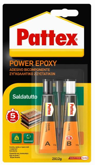 6,0 PZ Di PATTEX SALDATUTTO POWER EPOXY BICOMPONENTE 24 G