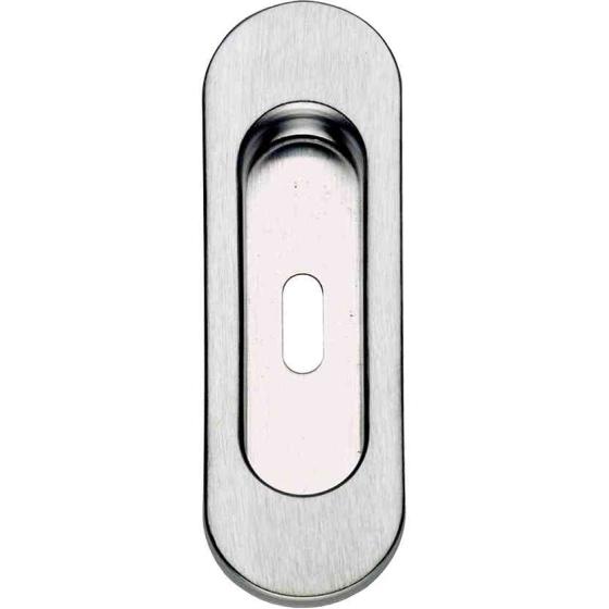 24,0 PZ Di MANIGLIA OVALE PER PORTA SCORR C/FORO OTT CRO SAT