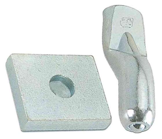 5,0 BS Di BS PIASTRA CON PERNO PER CARDINE D 20 MM ACC ZIN