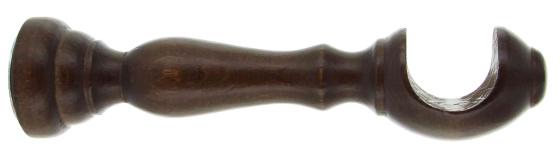 1,0 CP Di SUPPORTO LEGNO PER BASTONE NOCE SCURO 25 CM 2 PZ