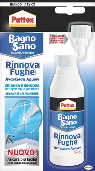 12,0 PZ Di PATTEX BAGNO SANO RINNOVA FUGHE BIANCO 125 ML