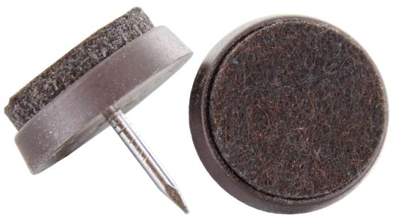 5,0 SC Di SC SOTTOSEDIA FELTRO+CHIODO 22 MM MARRONE 8 PZ*