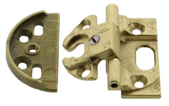 10,0 PZ Di CERNIERA PER MOBILI A0061 OTTONATO 40X15 MM*