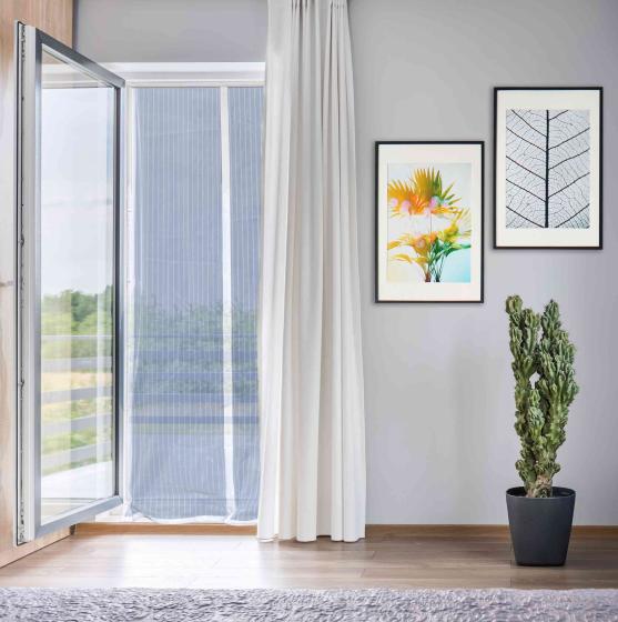 5,0 PZ Di ZANZARIERA MAGNETICA LUSSO BALC 140XH240 BIANCO