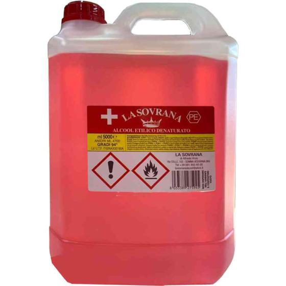 3,0 PZ Di ALCOOL DENATURATO 94 CERTIFICATO LT. 5 (LA SOVRANA