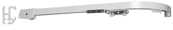 1,0 PZ Di SCORRITENDA GRECIA IN ALLUMINIO 200/20 CM BIANCO