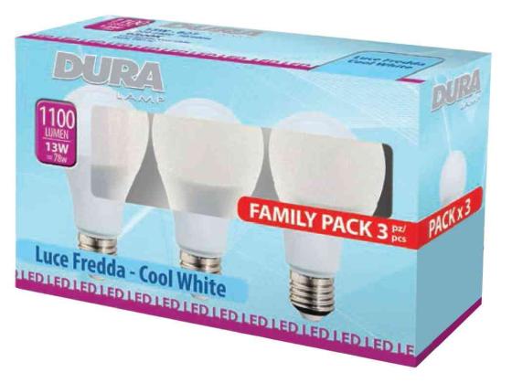 6,0 CF Di LED SET 3 GOCCIA 11WE27-L.1100-6400K FREDDA*