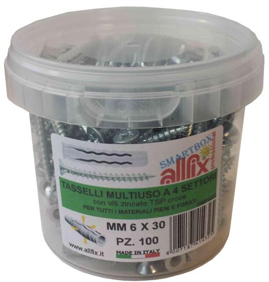 1,0 CF Di ALLFIX  50 TASSELLI CON VITE F4 8X40 MM