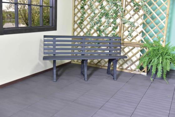 1,0 PZ Di PANCHINA IN PLASTICA ISOTTA ANTRACITE