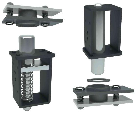 1,0 CF Di KIT LATO CARDINE E PIASTRE 913 PER CANCELLO 30X40 