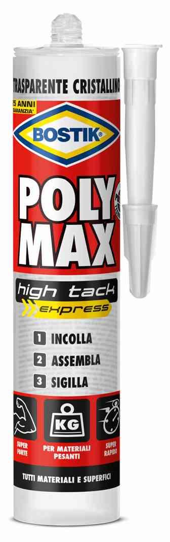 1,0 PZ Di BOSTIK POLYMAX HIGH TACK CRISTAL 300 G CARTUC