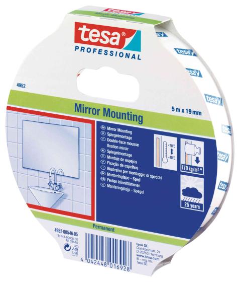 16,0 PZ Di NASTRO BIADESIVO PER SPECCHI TESA 19MMX5M