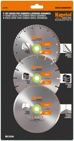 1,0 PZ Di KAPRIOL DISCO DIAMANT 115 MM 99071 CONF 3 PZ