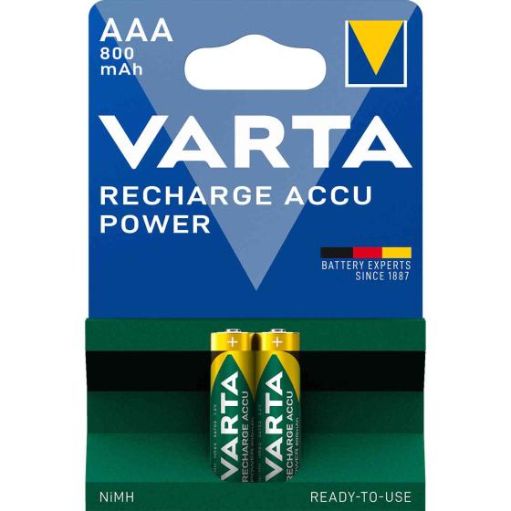 10,0 BL Di VARTA BATTERIE RICAR. MAH  800 M/STILO BL2