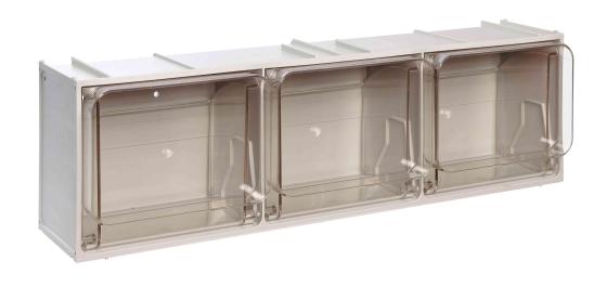 1,0 PZ Di MADIA 3 CASSETTI CRISTAL BOX 600X155XH175 MM