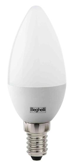 10 PZ Di BEGHELLI LED 56977 OLIV.E14W7  CALDA  3000K