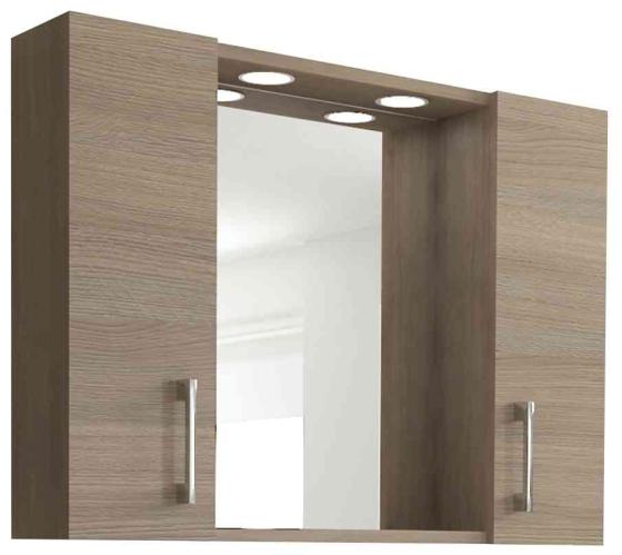 1,0 PZ Di SPECCHIO DA BAGNO 960 CON 2 ANTE ROVERE FUMO