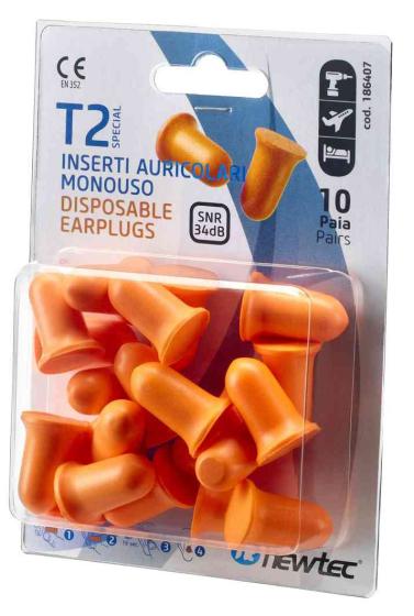 1,0 BL Di CONF. 10 PAIA AURICOLARI ANTIRUMORE EN352 MONOUSO