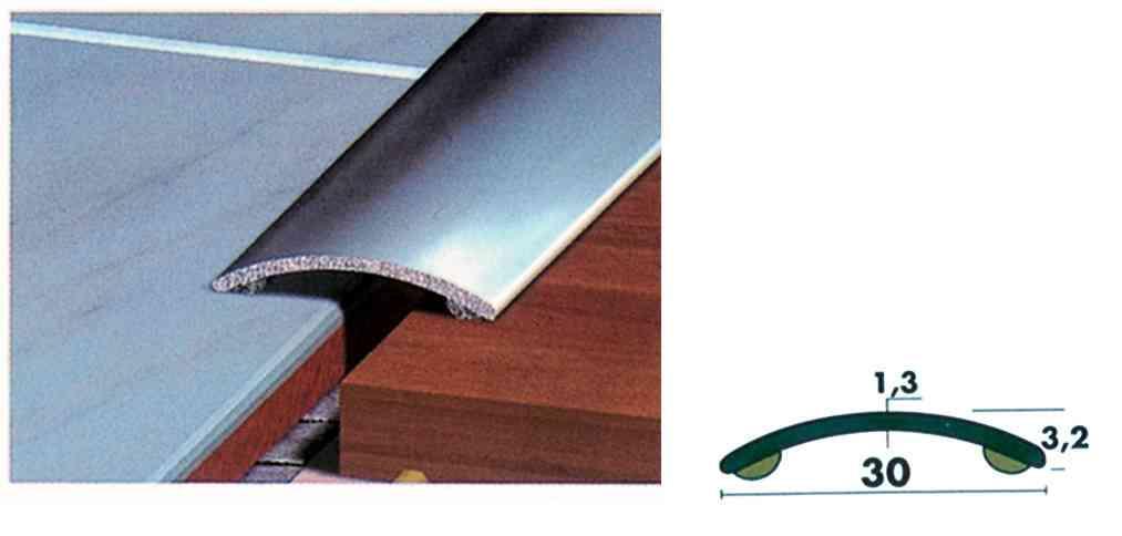 1,0 PZ Di COPRISOGLIA ALLUMINIO ARGENTO ADESIVO 200 CM