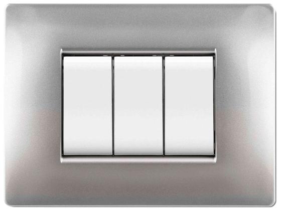10,0 PZ Di PLACCA LIFE Q MOD.LIVING PLAS.ALLUMINIO CH.3P