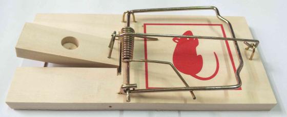 20,0 PZ Di TRAPPOLA PER TOPI BASE LEGNO 10,0X4,5X0,6 CM
